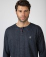 Men's long knitted pajamas