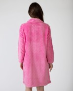 Long women's robe with button closure