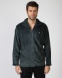 Short men's robe with zipper closure