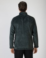 Short men's robe with zipper closure