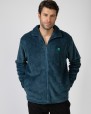 Short men's robe with zipper closure