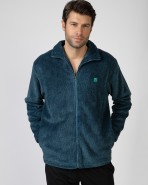 Short men's robe with zipper closure