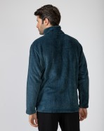 Short men's robe with zipper closure