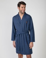 Long crossover men's robe