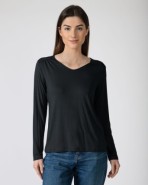 Women's basic viscose knit t-shirt