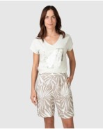 Pantalón corto de mujer corte ancho estampado