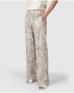 Women's wide-leg printed trousers