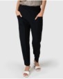 Women's straight ankle-length trousers in black