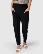 Pantalons turmellers recte de dona en color negre