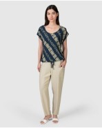 Pantalons turmellers recte de dona en color beix