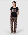 Pantalons llargs de dona tall ample estampat