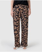 Pantalón largo de mujer corte ancho estampado