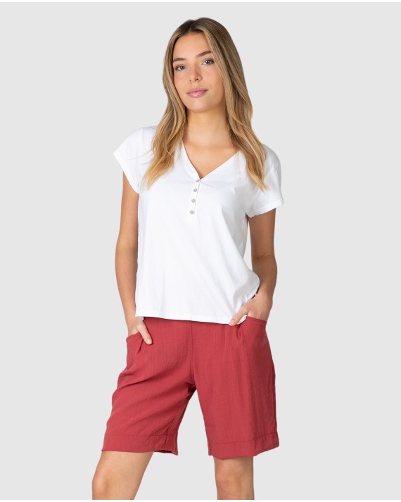 Pantalón largo de mujer corte ancho