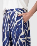 Women's wide-leg printed trousers