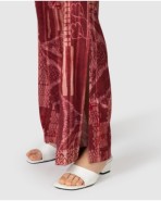 Women's wide-leg printed trousers