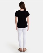 Women's plain long legging-style trousers