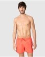Men's plain swimsuit with elastic waistband and drawstring