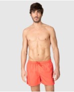 Men's plain swimsuit with elastic waistband and drawstring