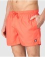 Men's plain swimsuit with elastic waistband and drawstring