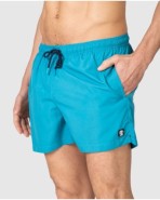 Bañador de hombre liso con cintura elástica y cordón