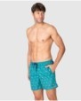 Men's Bermuda swim trunks with all-over print