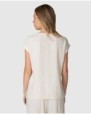 Women's short-sleeved linen t-shirt