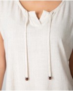 Camiseta de mujer de manga corta en lino