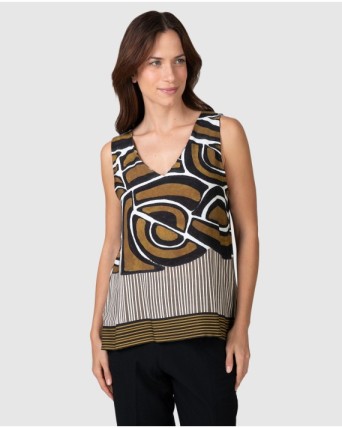 Women's sleeveless printed t-shirt