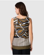 Camiseta de mujer sin mangas estampada