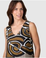 Camiseta de mujer sin mangas estampada