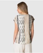 Samarreta de dona de màniga curta estampada