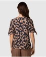 Women's short-sleeved T-shirt with bow print + C66