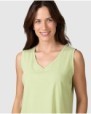 Women's basic sleeveless t-shirt with V-neck