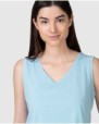 Women's basic sleeveless t-shirt with V-neck