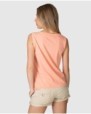 Women's basic sleeveless t-shirt with V-neck