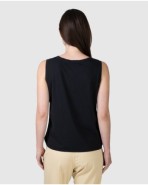 Women's basic sleeveless t-shirt with V-neck