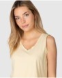 Women's basic sleeveless t-shirt with V-neck