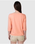 Women's basic three-quarter sleeve V-neck t-shirt