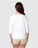 Women's basic three-quarter sleeve V-neck t-shirt