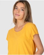 Women's basic short-sleeved T-shirt with round neck