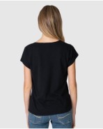 Camiseta básica de mujer de manga corta con cuello redondo