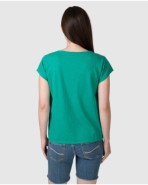 Camiseta básica de mujer de manga corta con cuello redondo