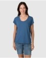 Women's basic short-sleeved T-shirt with round neck