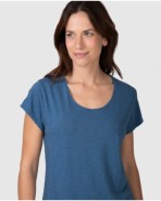 Women's basic short-sleeved T-shirt with round neck