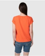 Camiseta básica de mujer de manga corta con cuello redondo