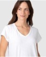 Women's basic short-sleeved V-neck T-shirt