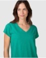 Women's basic short-sleeved V-neck T-shirt