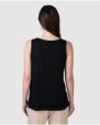 Women's sleeveless V-neck t-shirt in black