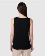 Women's sleeveless V-neck t-shirt in black