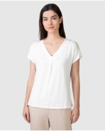 Women's white V-neck t-shirt
